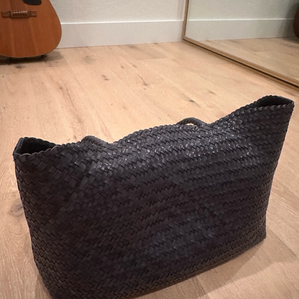 Madewell handwoven leather tote bag